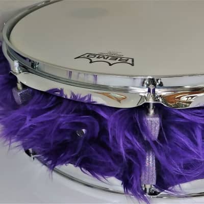 Sound Percussion 14" x 5" Purple Furry Snare Drum image 3