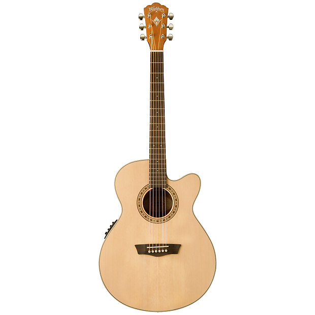 Washburn WG7SCE Harvest Series Solid Sitka Spruce Top Grand Auditorium Cutaway with Electronics Natural Gloss image 1