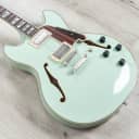 D'Angelico DADDCSAGESNS Deluxe DC Semi-Hollow Guitar, Limited Edition Sage
