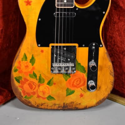 New Guardian Hand Painted Guitars Flower Telecaster Electric Guitar Fender Neck, Parts w/HSC image 2