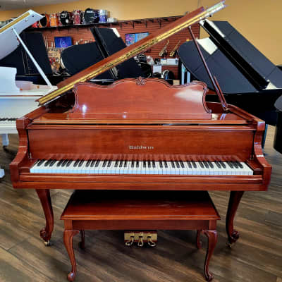 Baldwin R226 5'8" Cherry Satin Baby Grand Piano image 2