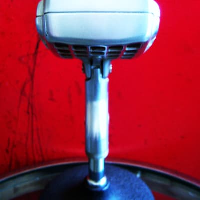 Vintage 1940's Shure 737A crystal super cardioid microphone / retro mod dynamic Satin Chrome w period cable 55 55S 708A # 2 image 7