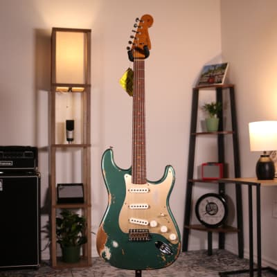 Fender Custom Shop Stratocaster Heavy Relic '59 - Rosewood Fingerboard, Aged Sherwood Metallic Green image 2