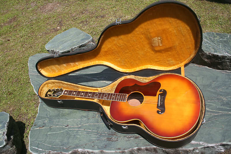 Greco Canda 404 J200 style guitar 1972 Sunburst+Original Hard Case FREE imagen 1