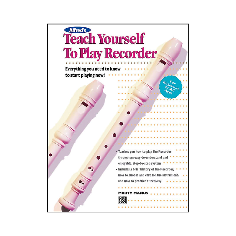 Alfred Teach Yourself to Play Recorder Book Reverb