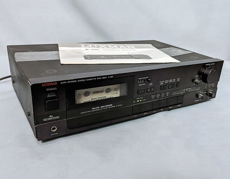 Luxman K-105 Auto Reverse Stereo Cassette Deck (1984-89)  			