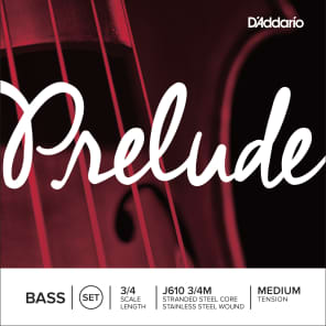 D'Addario J610-34M Prelude 3/4-Scale Upright Bass Strings - Medium