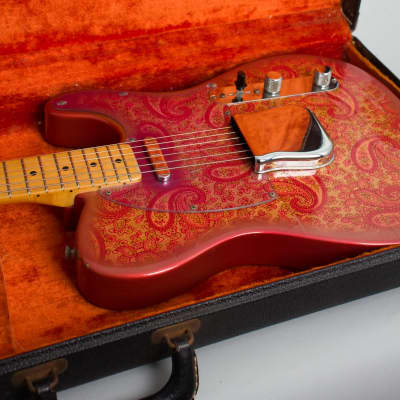 Fender  Telecaster Paisley Solid Body Electric Guitar (1968), ser. #250279, original black tolex hard shell case. image 17