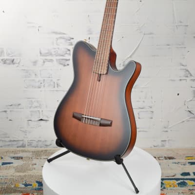 Ibanez FRH10NBSF Thinline Nylon Acoustic-electric Guitar - Brown Sunburst image 4