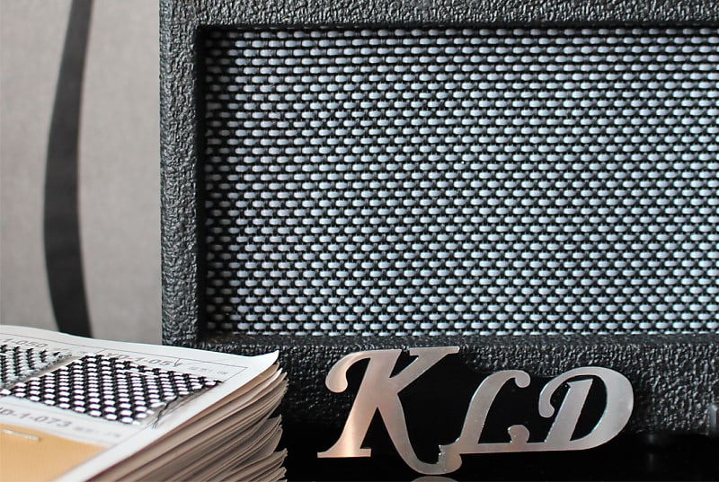 British Black Grey matrix  60x30" grill cloth fabric amp speaker cabinet imagen 1