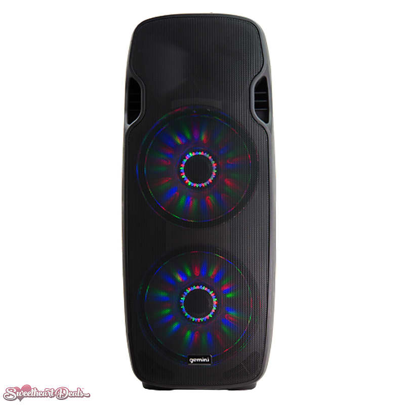 Gemini AS215BLULT Dual 15" 3000W Bluetooth Loudspeaker with Reverb