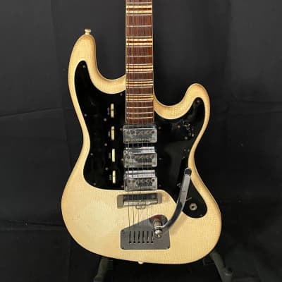 1963 Hofner Galaxy 175 White and Black Vynil image 1