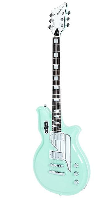 Airline Map Tone Chambered Mahogany Body Bolt-on Bound Maple Neck 6-String Baritone Electric Guitar image 1