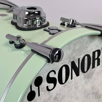 Sonor 18/12/14" SQ2 Vintage Maple Drum Set - High Gloss Pastel Green image 5