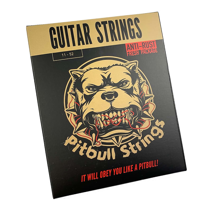 Premium Acoustic Guitar Strings 11-52 - Pitbull Strings Gold Series GAG-EL image 1