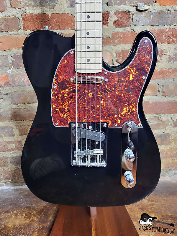 Immagine Nashville Guitar Works NGW125BK T-Style Electric Guitar w/ Maple Fretboard (Black Finish) - 1