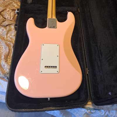 2020 Fender FSR Shell Pink MIM Stratocaster with Railhammer TE90 Telecaster style pickups image 3