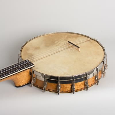 DeWick  5 String Banjo,  c. 1915, original black hard shell case. image 7