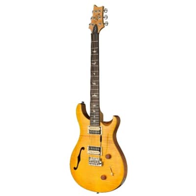 PRS SE Custom 22 Semi Hollow Body Electric Guitar (Santana Yellow) image 4