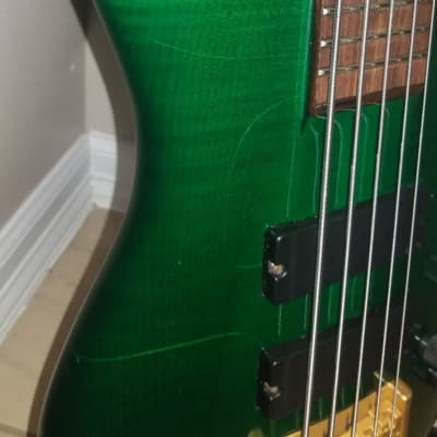 Spector Euro 5 NS-5CR FM 1999-2000 Green Bass Neck-Thru EMG Made in Czech for Repair or Pieces image 13