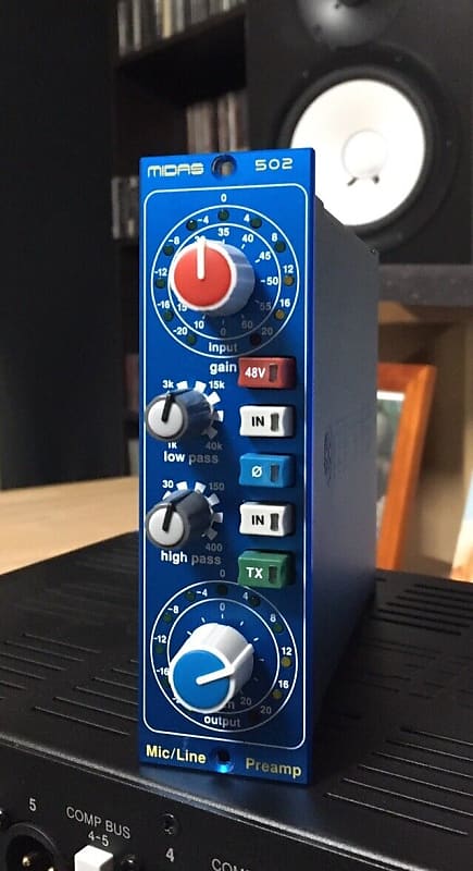 Midas 502 500 Series Mic / Line Preamp Module 2010s - Blue | Reverb