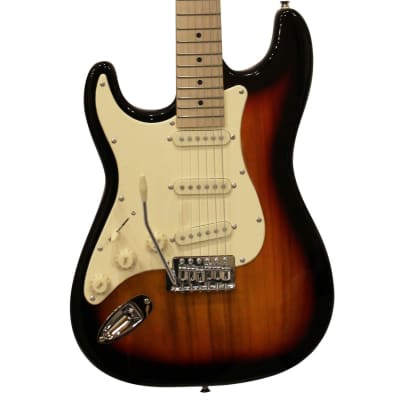 Sawtooth Left-Handed Sunburst ES Series Electric Guitar w/ Vanilla Cream Pickguard - Includes: Accessories, Amp & Gig Bag image 9