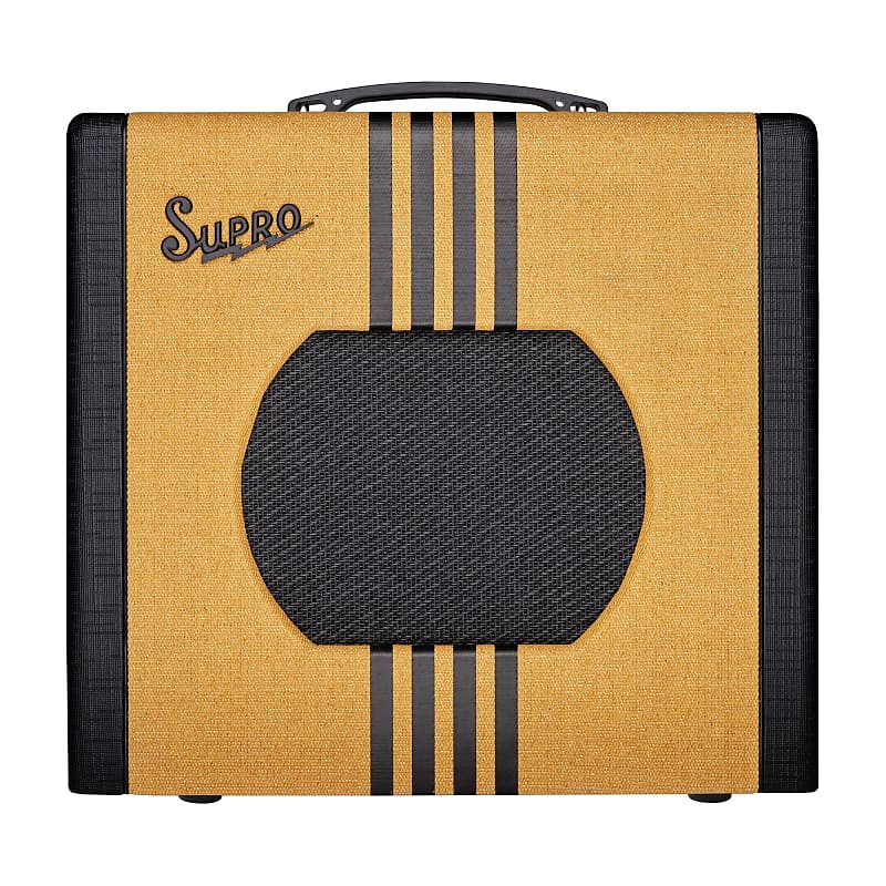 Supro 1820RTB Delta King 10 5-Watt 1 X 10" Guitar Combo, Tweed w/Black Stripes image 1