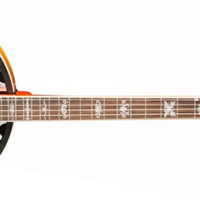 Washburn B10-A  - Americana Series 5 String Resonator Banjo w/ Floral-Style Inlays image 6
