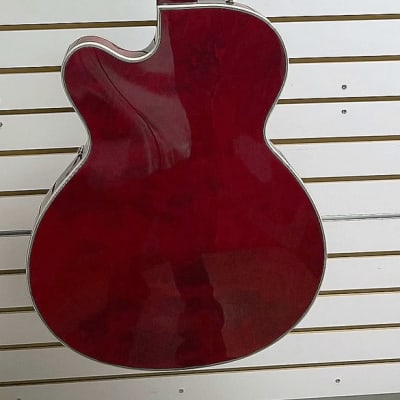 Prestige Musician Pro Semi-Hollow Guitar w/ Case Transparent Red image 2