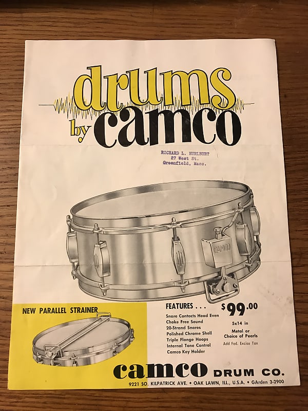 Camco drums by Camco brochure | Reverb