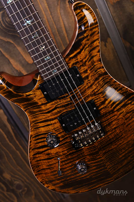 PRS Custom 24 Wood Library Left-Handed Yellow Tiger image 1