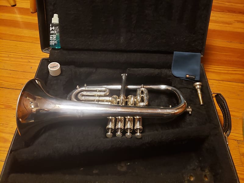 Getzen Eterna 896S 4Valve Silver Flugelhorn For Sale! Reverb Canada
