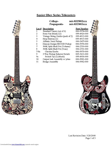 Fender Squier OBEY Telecaster Propaganda Edition NICE relic and neck on this one