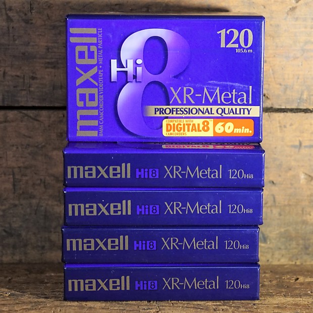 6 (Six) Maxell Hi8 XR Metal 120 Camcorder Video Cassette Reverb