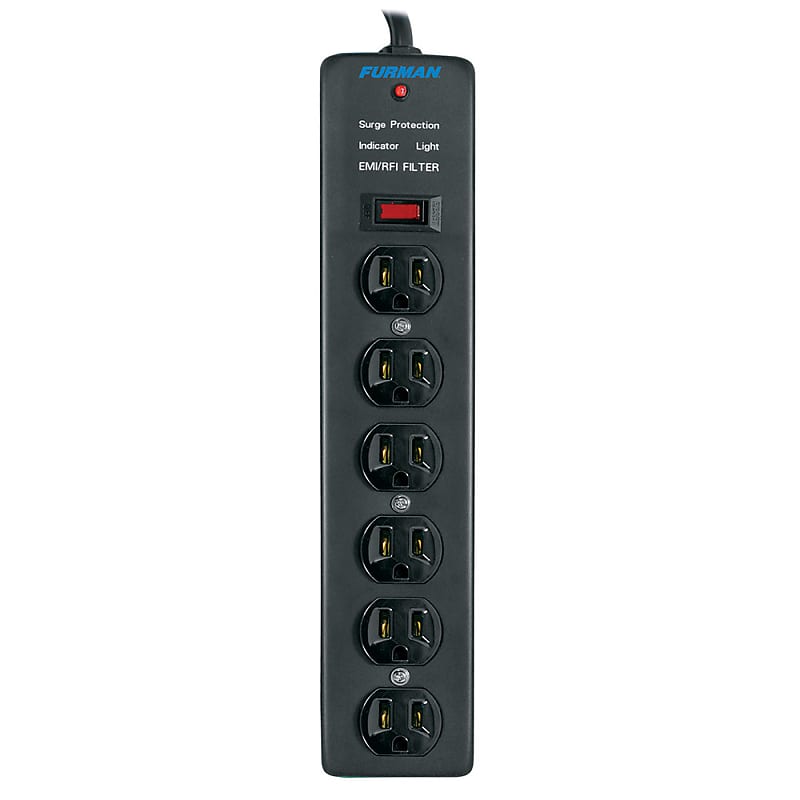 Furman SS6 - Six-Outlet Power Strip with 15-Foot Cord  			