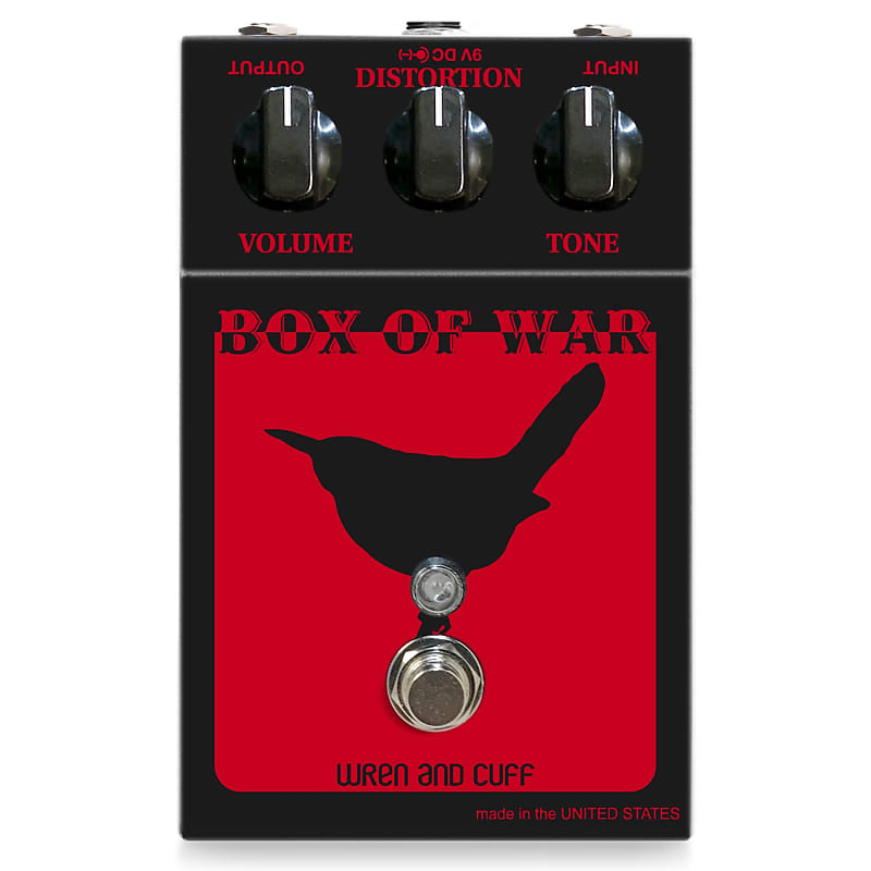 Wren and Cuff OG Box of War Fuzz Effects Pedal Black / Red Special Edition