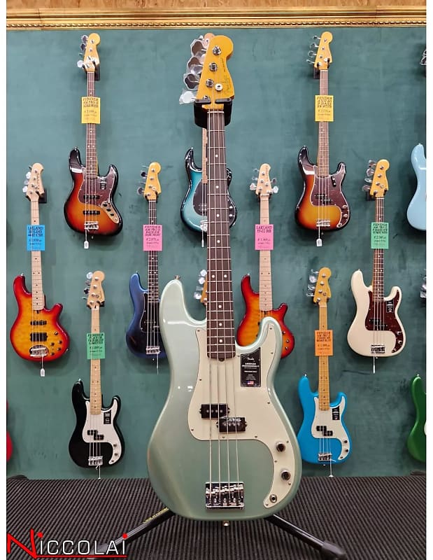Fender American Professional II Precision Bass Rosewood Fingerboard, Mystic Surf Green image 1