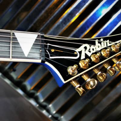Robin Wedge 1987 Custom.  One of a kind.  Blue Yellow Checkerboard finish. Plays great. Rare. Cool+ image 23