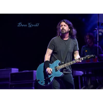 Epiphone Dave Grohl Signature DG-335 Semi-Hollow Guitar w/ USA Gibson Pickups and Hard Case - Pelham Blue image 14