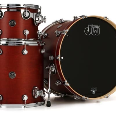 DW Performance Series 3-piece Shell Pack with 22" Bass Drum - Tobacco Satin Oil image 1