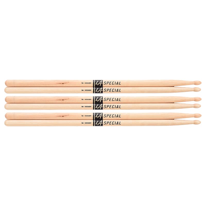 Promark LA Special 5A Wood Tip Drum Sticks (3 Pair Bundle) | Reverb