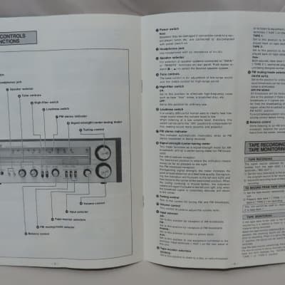 Vintage Original Technics SA-300 Receiver Owners Manual Operating Instructions image 2