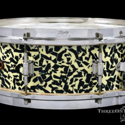 1930s Leedy Black Onyx Professional Model 'Separate Tension' Snare Drum :  5 x 14 image 1
