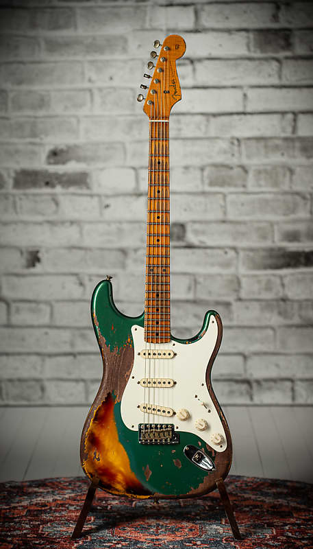 Fender ’57 Super Heavy Relic Strat - Faded Sherwood Green/Sunburst image 1