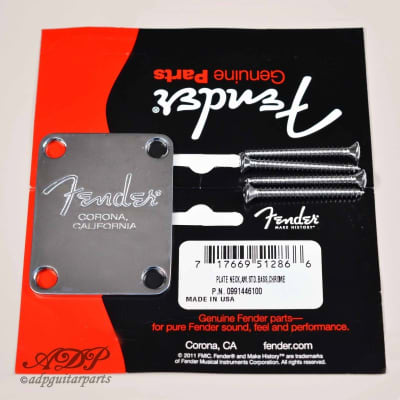 Fender Corona California Neck Plate No Tilt hole Chrome 0991446100 image 4