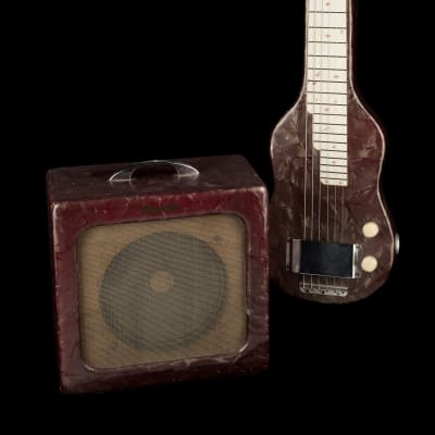 Vintage Magnatone Lap Steel and Matching Student Model M199-3-J Combo Guitar Amplifier for sale
