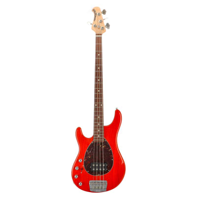 Music Man Sterling Left Handed 4 String Bass Guitar - Transparent Orange image 2