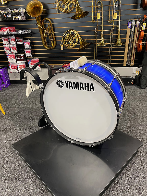 Yamaha 28in Marching Bass Drum with Harness and Beaters image 1