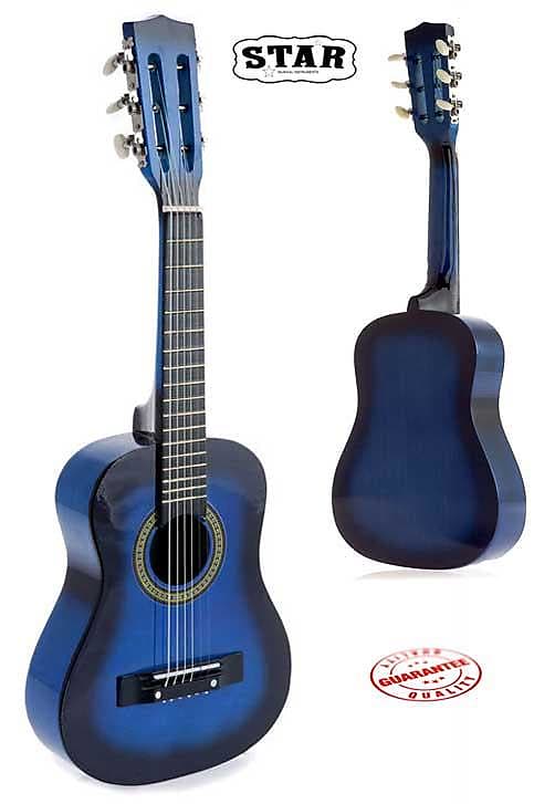 Star Kids Acoustic Toy Guitar 31 Inches Color Blue image 1