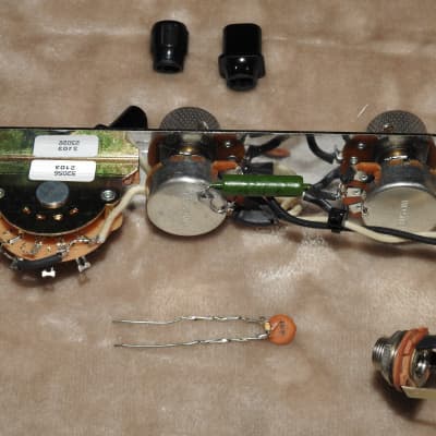 Aged Gotoh Telecaster Loaded Control Plate Russian PIO Treble Bleed WD 24mm Pots Oak Grigsby Switch image 12